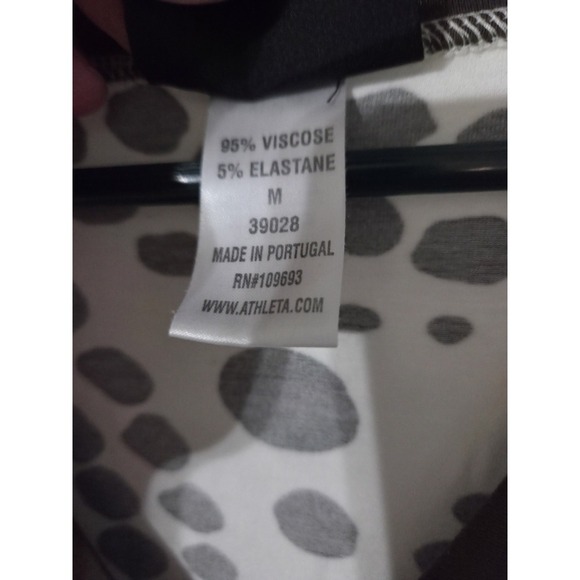 Athleta Shift Dress Geometric Dots, White & Brown, Medium - Picture 3 of 5